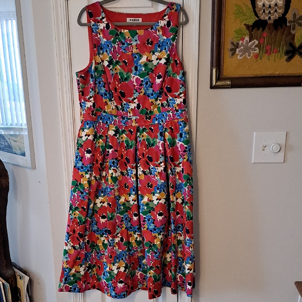 Colorful Floral Sleeveless Dress